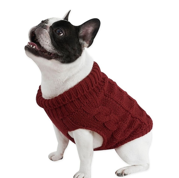 UGG red bottom classic Warm cable Knit Pet Animal sweater large NEW Dog Clothes! - Picture 2 of 9